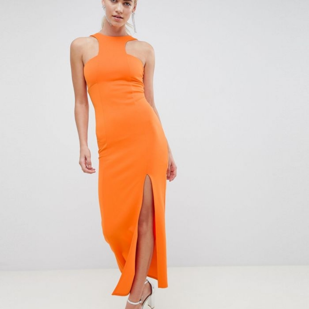 Asos racer neck maxi dress